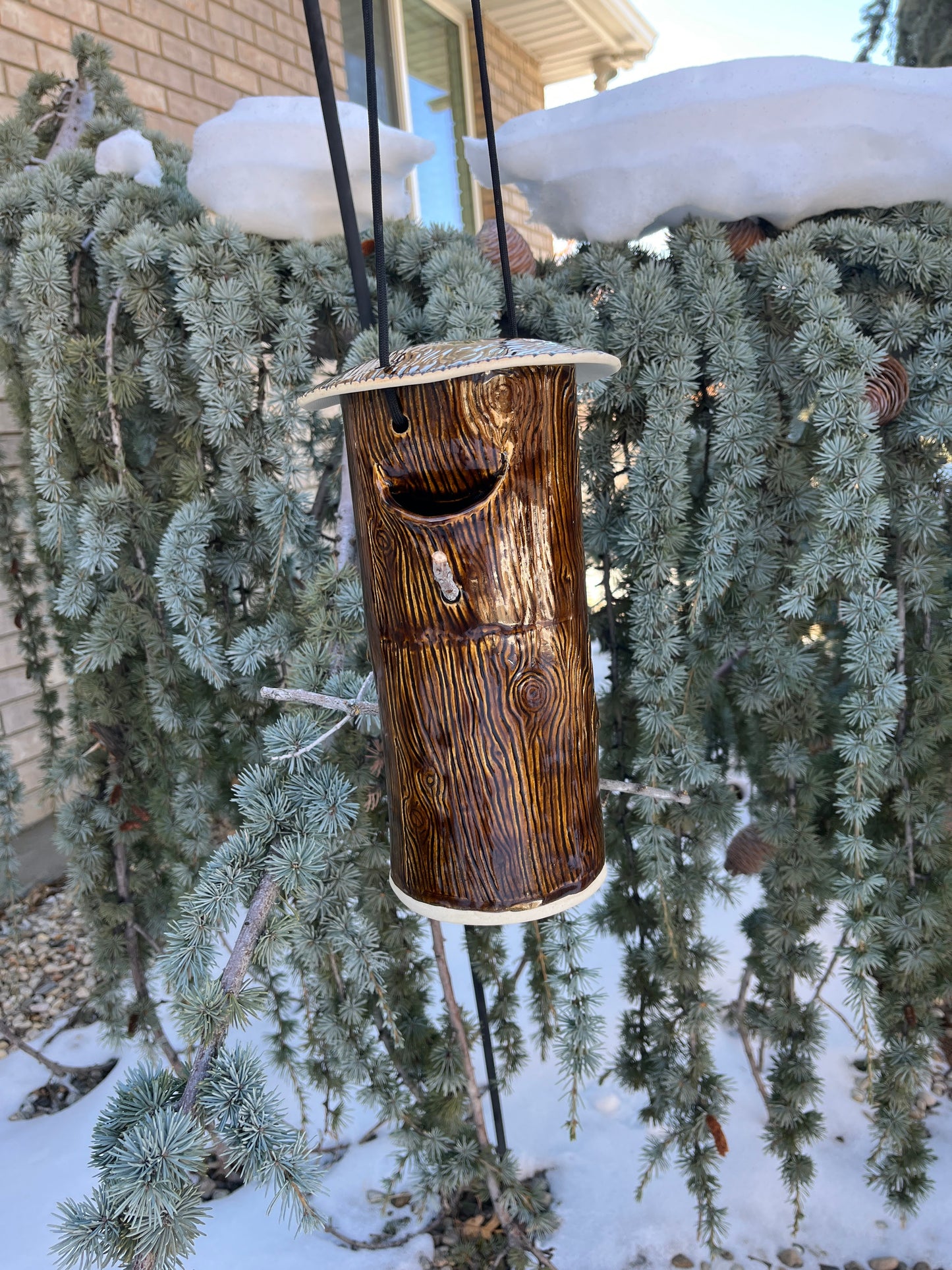 Bird Feeder in Brown