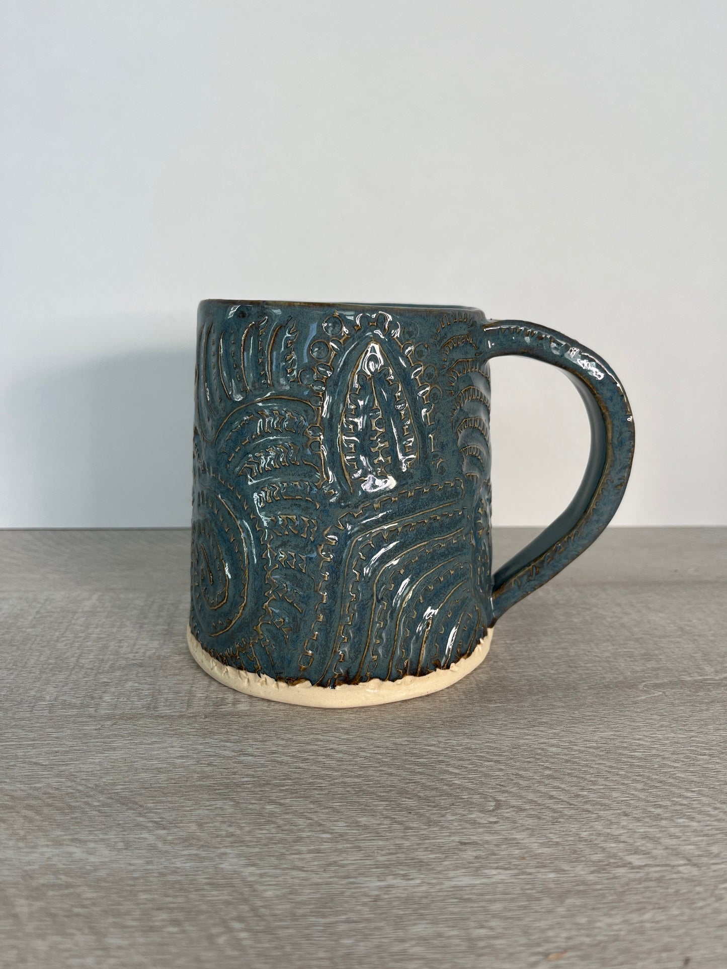 Geometric Design Mug in Teal