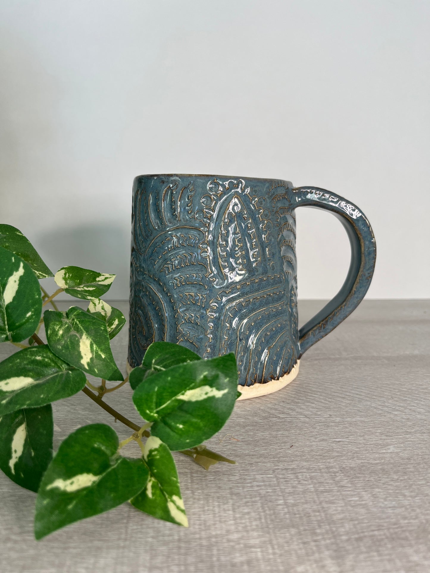 Geometric Design Mug in Teal