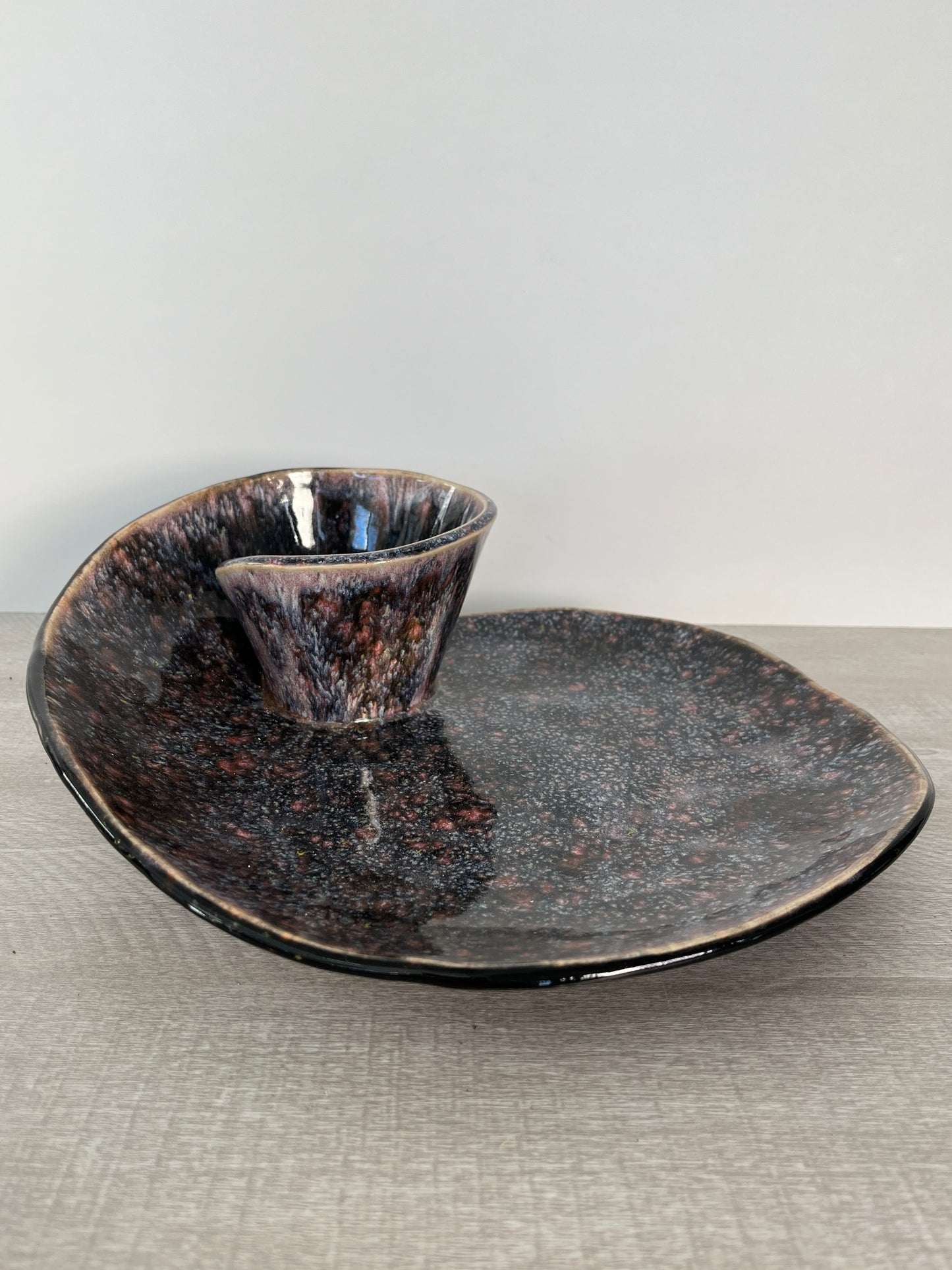 Chips and Dip bowl in hues of brown