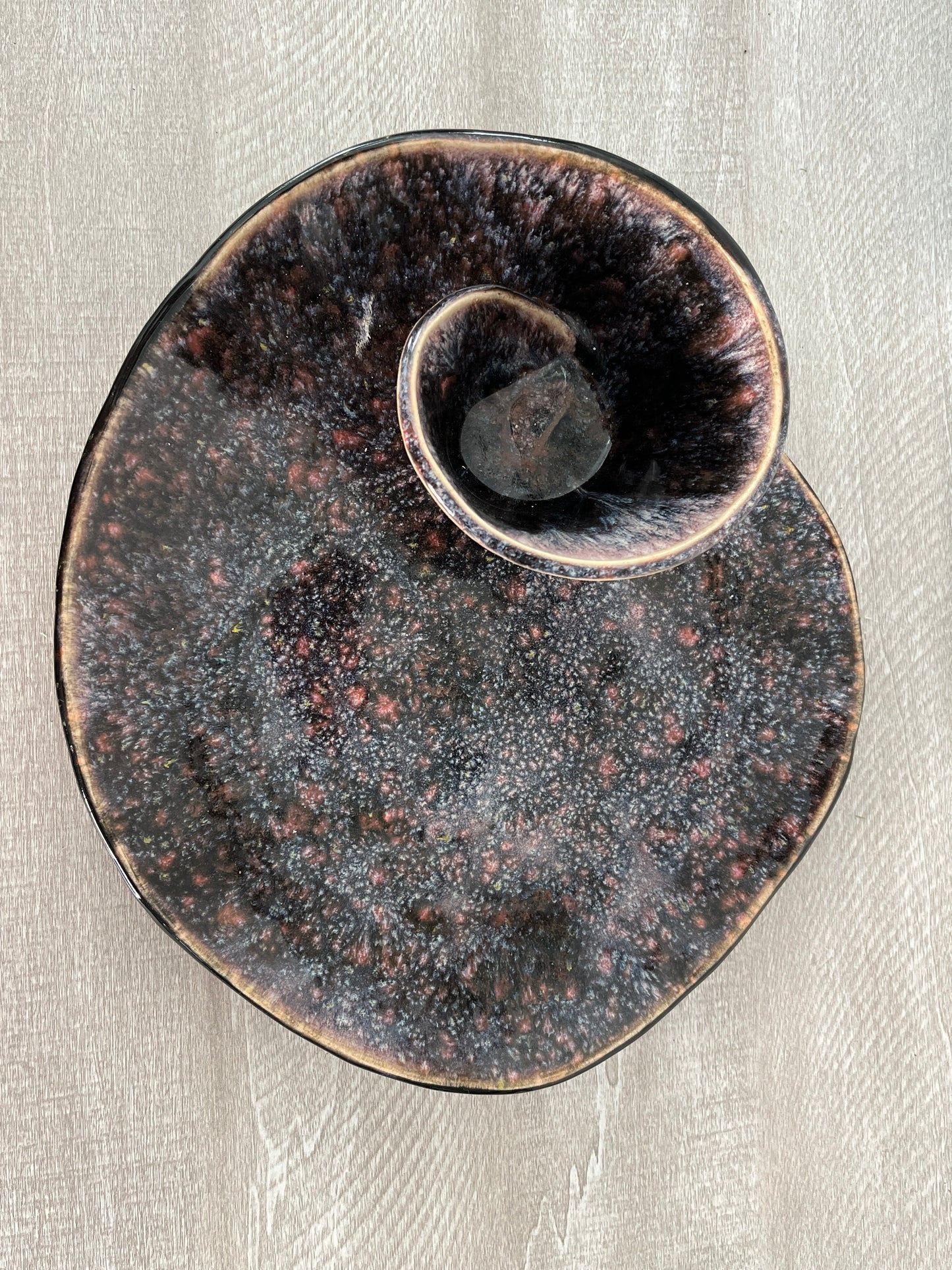 Chips and Dip bowl in hues of brown