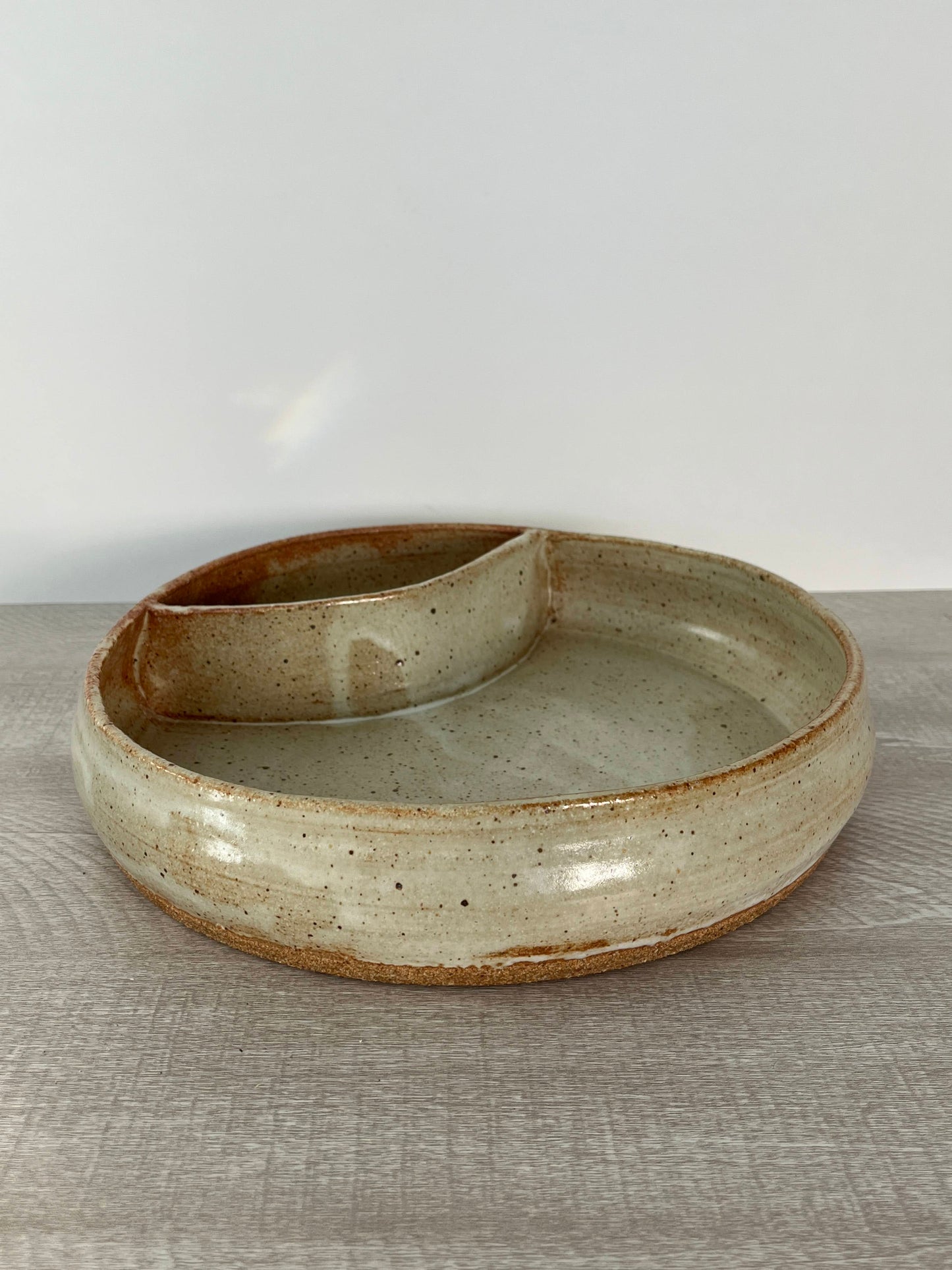 Chips and Dip Bowl in Tan