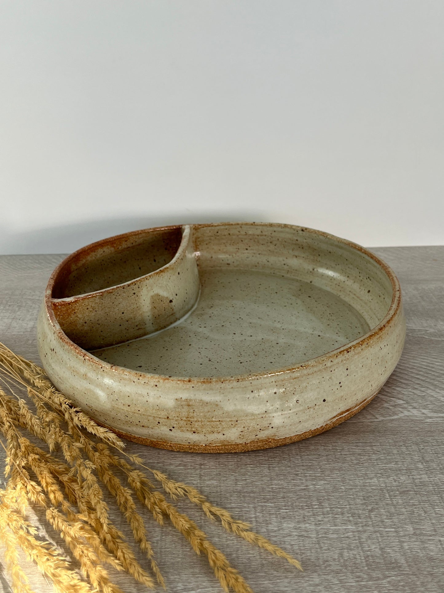 Chips and Dip Bowl in Tan