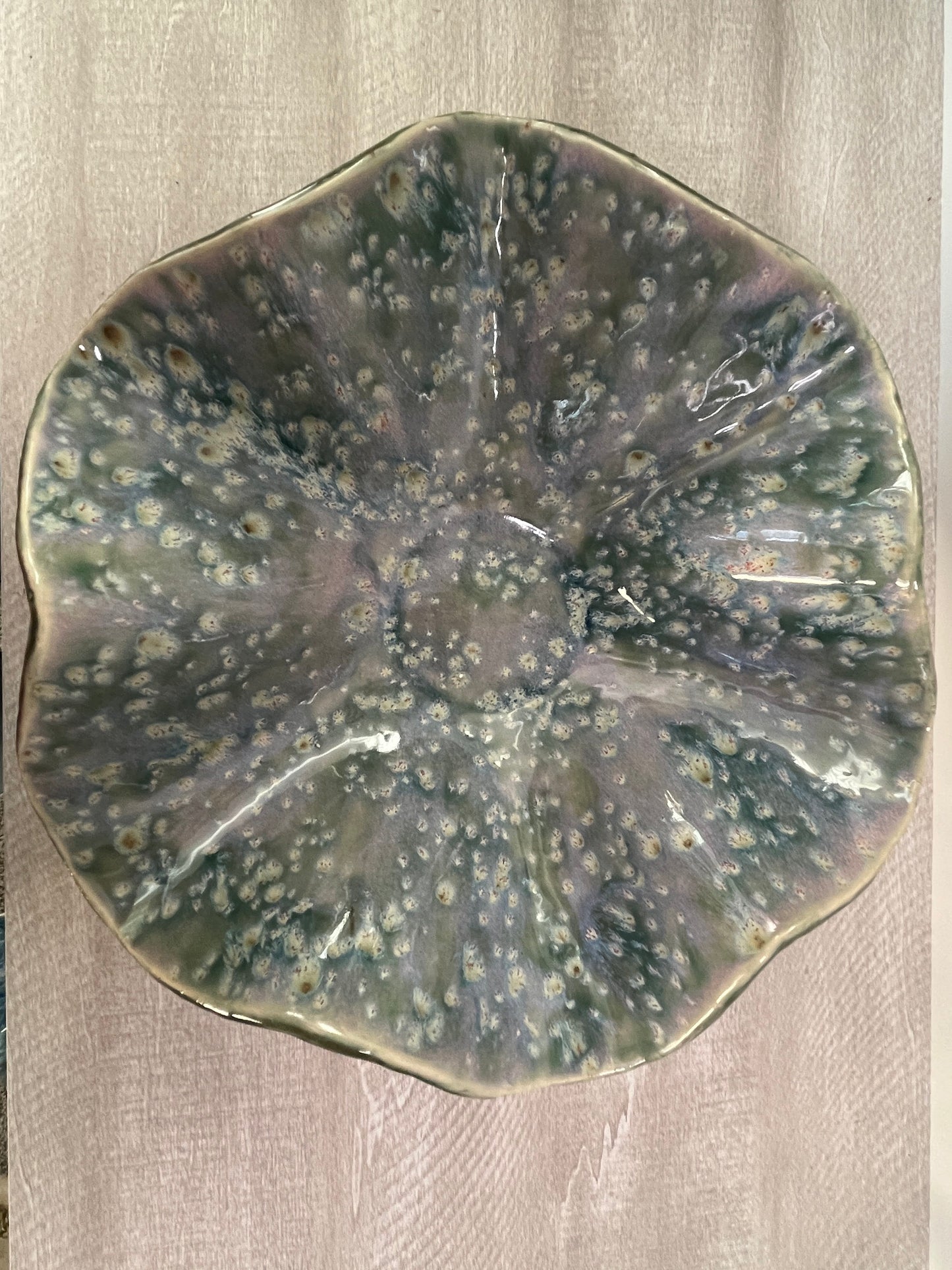 Green Wavy Bowl